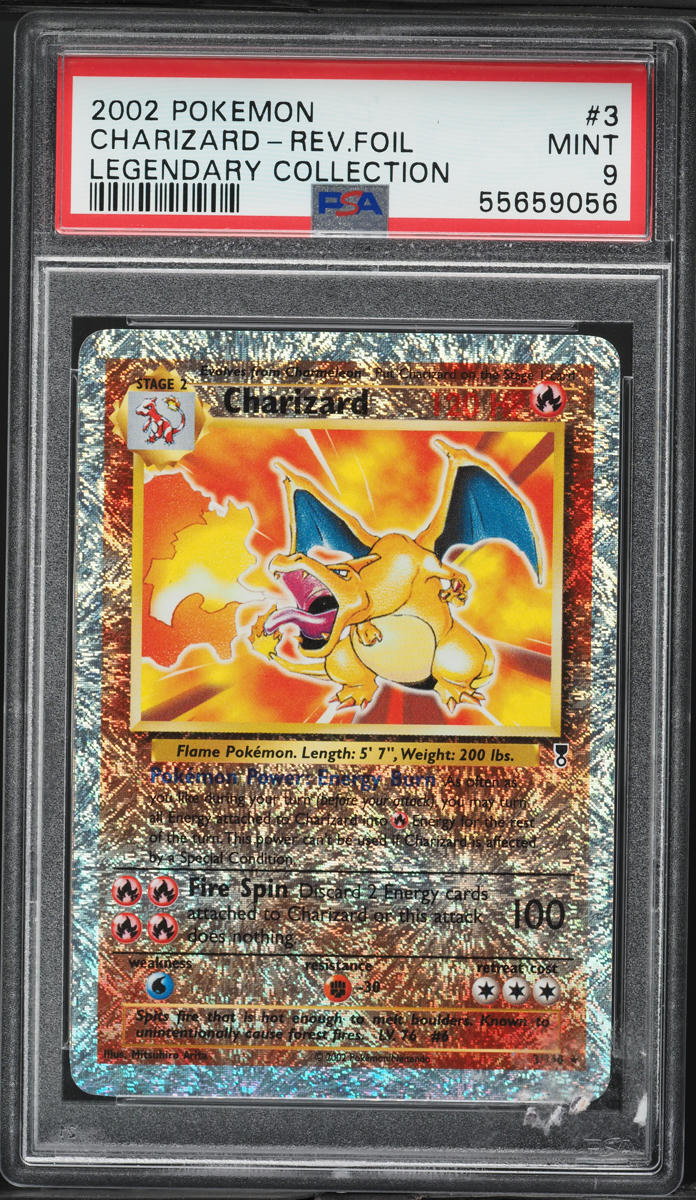 2002 Pokemon Legendary Collection Reverse Holo Charizard #3 PSA 9 MINT
