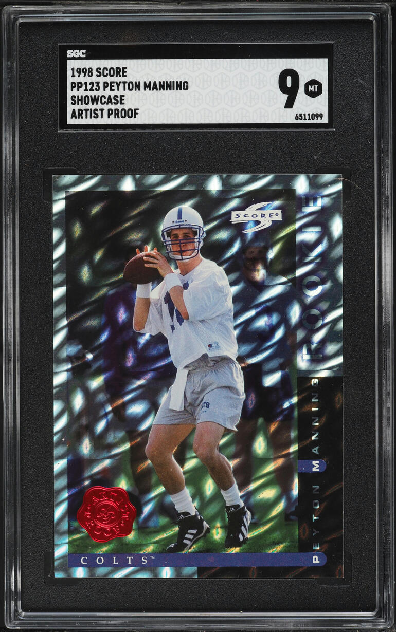 1998 Score Showcase Artist Proof Peyton Manning ROOKIE #PP123 SGC 9 MINT