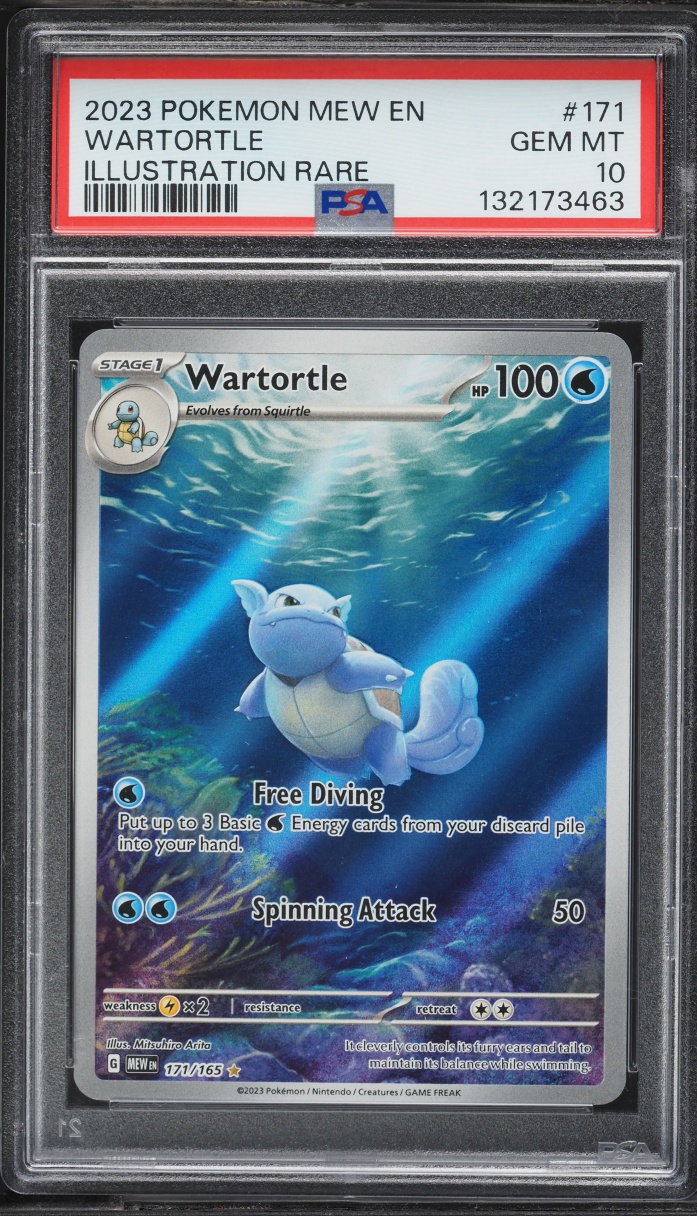 2023 Pokemon Scarlet & Violet 151 IR Wartortle #171 PSA 10 GEM MINT