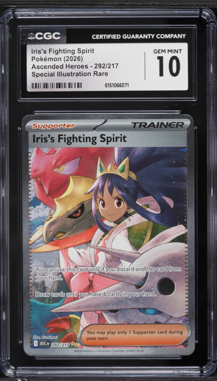 2026 Pokemon Mega Evolution Ascended Heroes SIR Iris's Fighting Spirit #292 CGC 10 GEM MINT