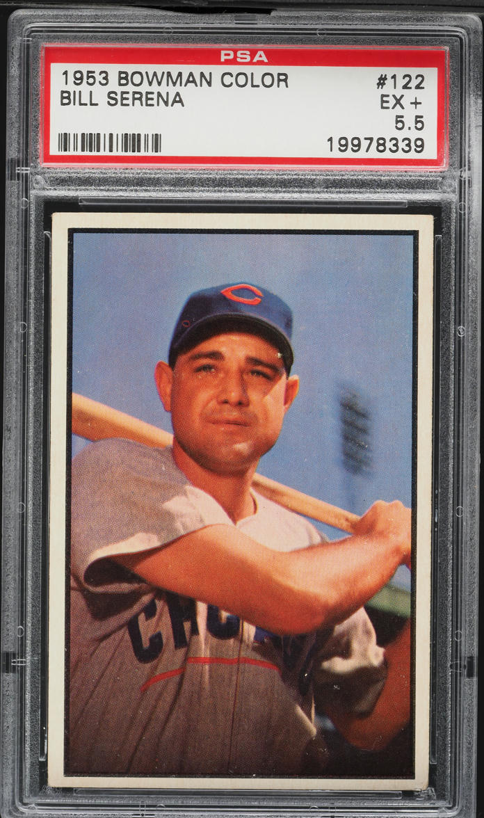 1953 Bowman Color Bill Serena #122 PSA 5.5 EX+