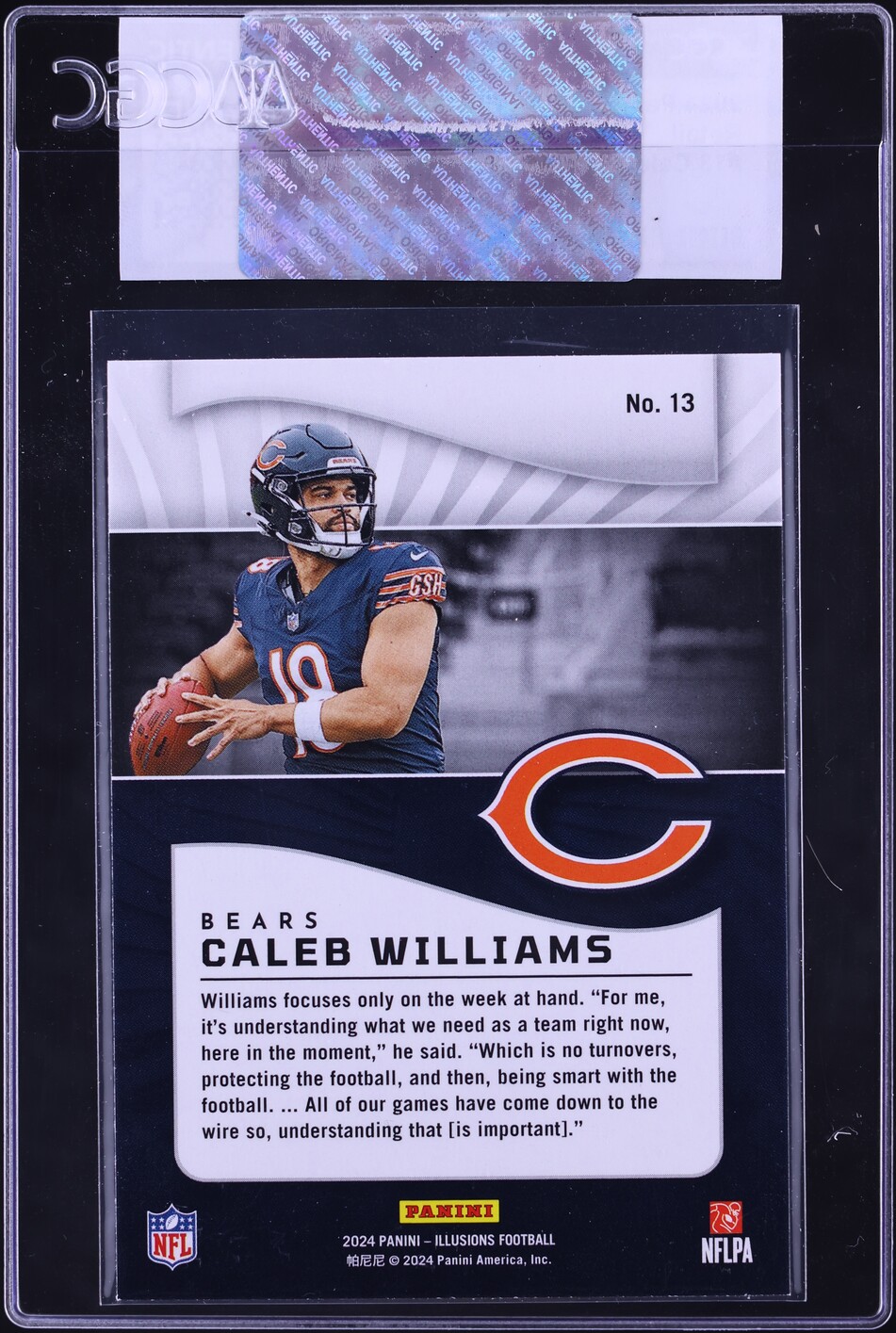 2024 Panini Illusions Retail Caleb Williams ROOKIE #13 CGC AUTH