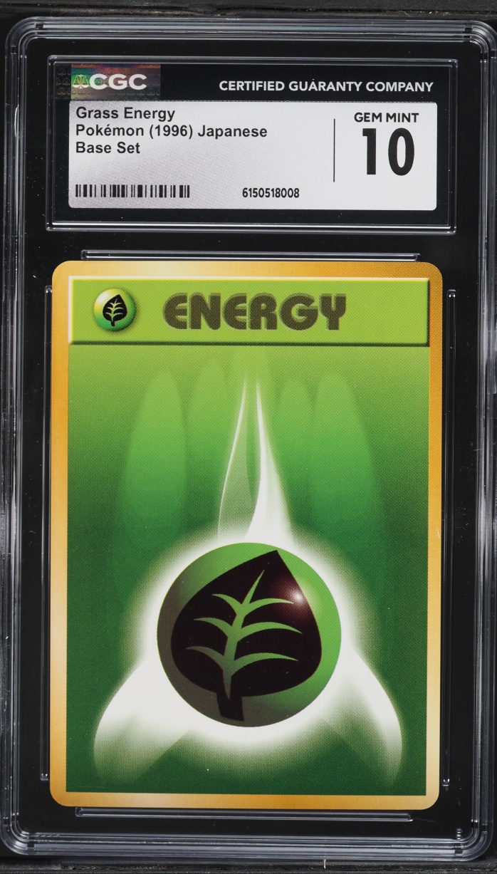 1996 Pokemon Japanese Base Set Grass Energy CGC 10 GEM MINT