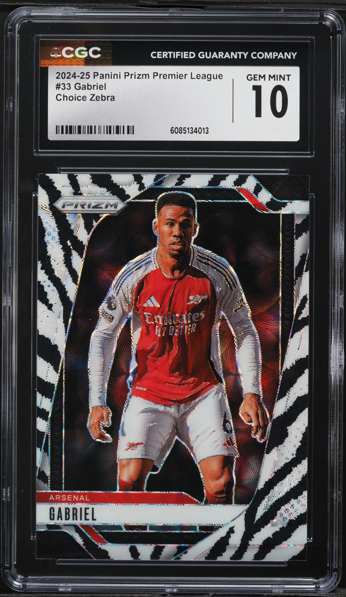2024 Panini Prizm Premier League Choice Zebra Gabriel /15