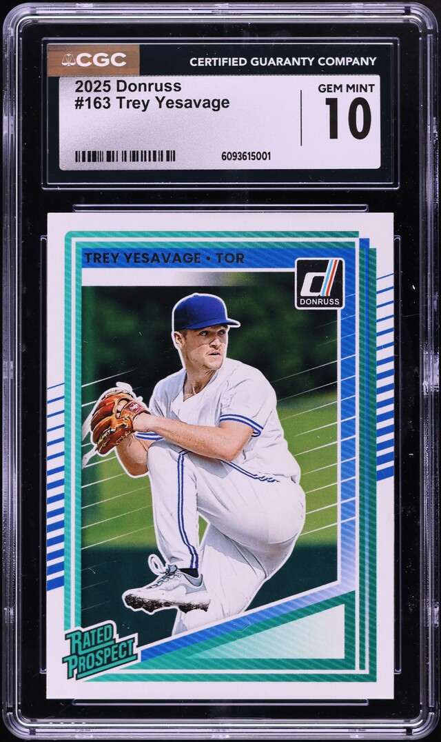 2025 Donruss Trey Yesavage ROOKIE #163 CGC 10 GEM MINT