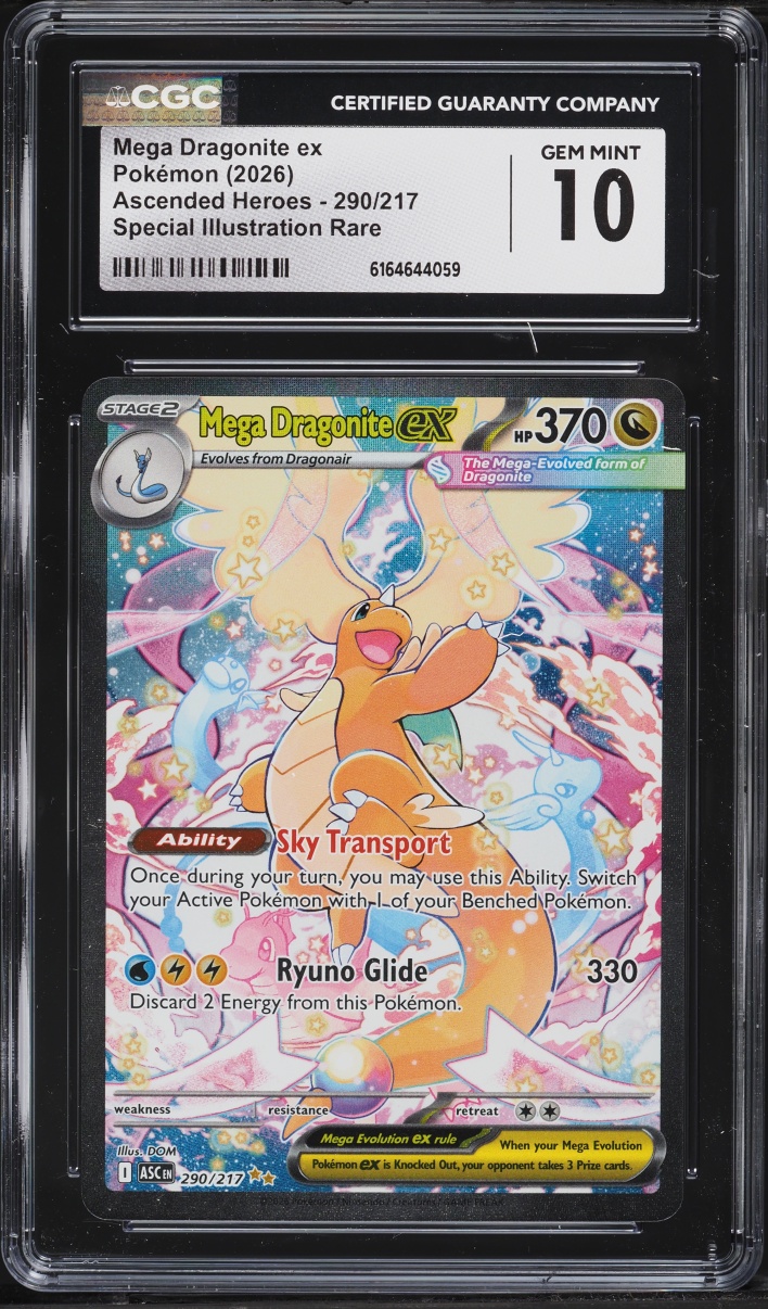 2026 Pokemon Mega Evolution Ascended Heroes SIR Mega Dragonite ex #290 CGC 10 GEM MINT
