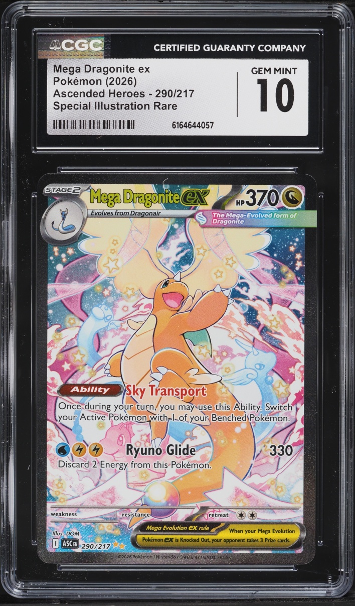 2026 Pokemon Mega Evolution Ascended Heroes SIR Mega Dragonite ex #290 CGC 10 GEM MINT