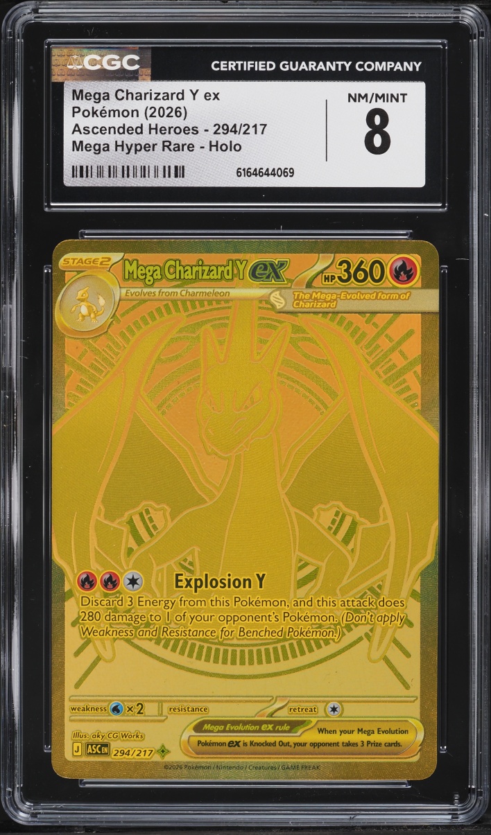 2026 Pokemon Mega Evolution Ascended Heroes MHR Mega Charizard Y ex #294 CGC 8 NM-MT