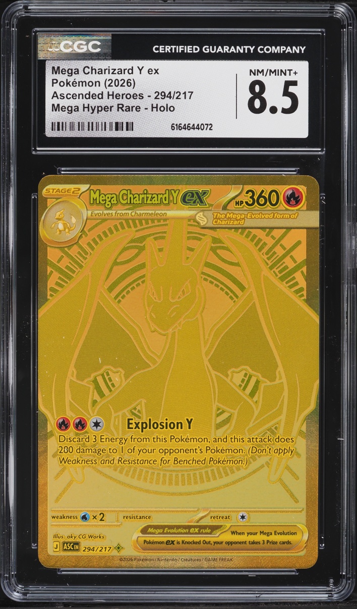 2026 Pokemon Mega Evolution Ascended Heroes MHR Mega Charizard Y ex #294 CGC 8.5 NM-MT+