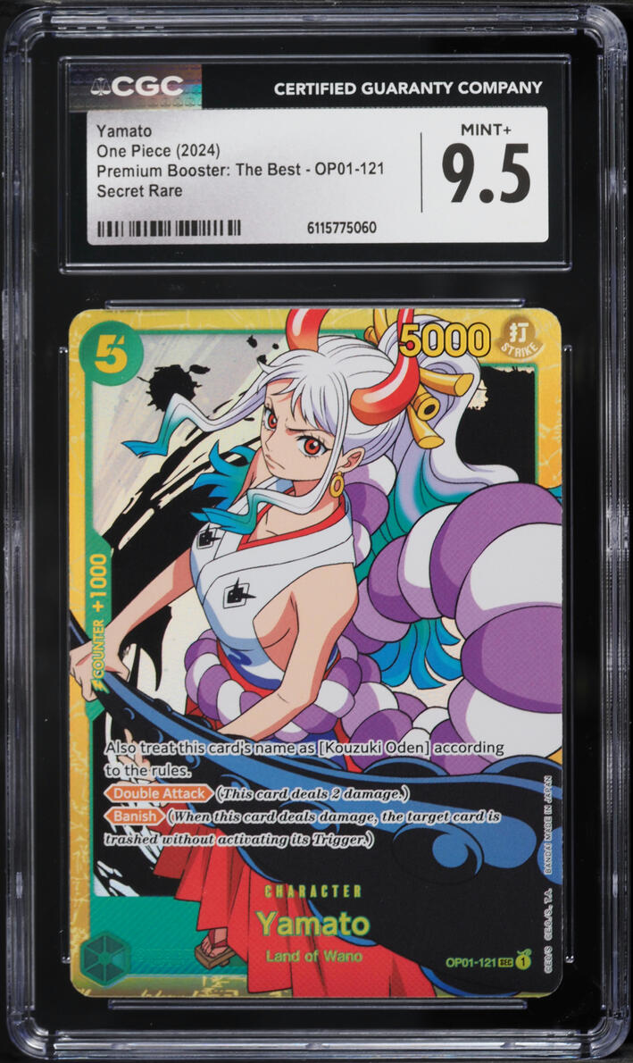 2024 One Piece Premium Booster The Best SEC Yamato #OP01-121 CGC 9.5 ...