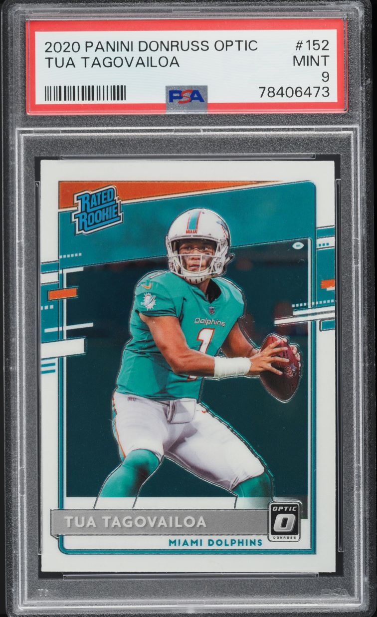 2020 Donruss Optic Tua Tagovailoa ROOKIE #152 PSA 9 MINT