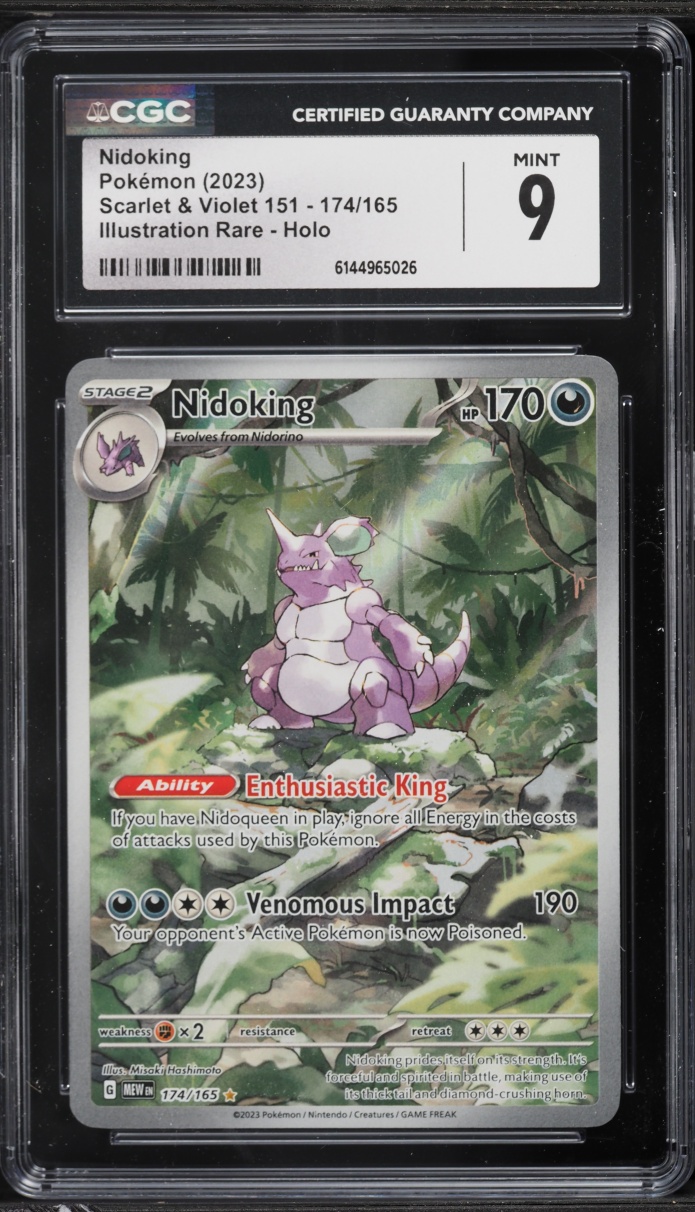 2023 Pokemon Scarlet & Violet 151 IR Nidoking #174 CGC 9 MINT