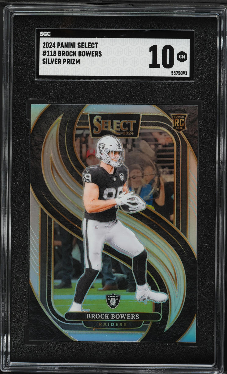 2024 Select Premier Silver Prizm Brock Bowers ROOKIE #118 SGC 10 GEM MINT