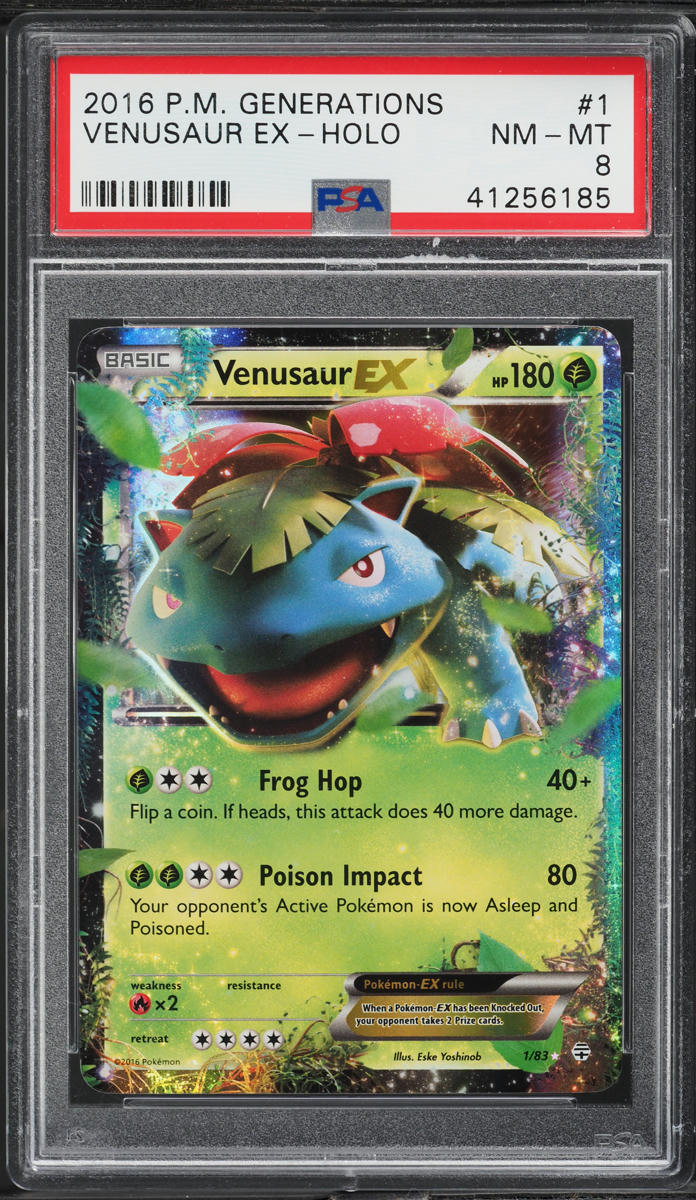 2016 Pokemon XY Generations Venusaur EX #1 PSA 8 NM-MT