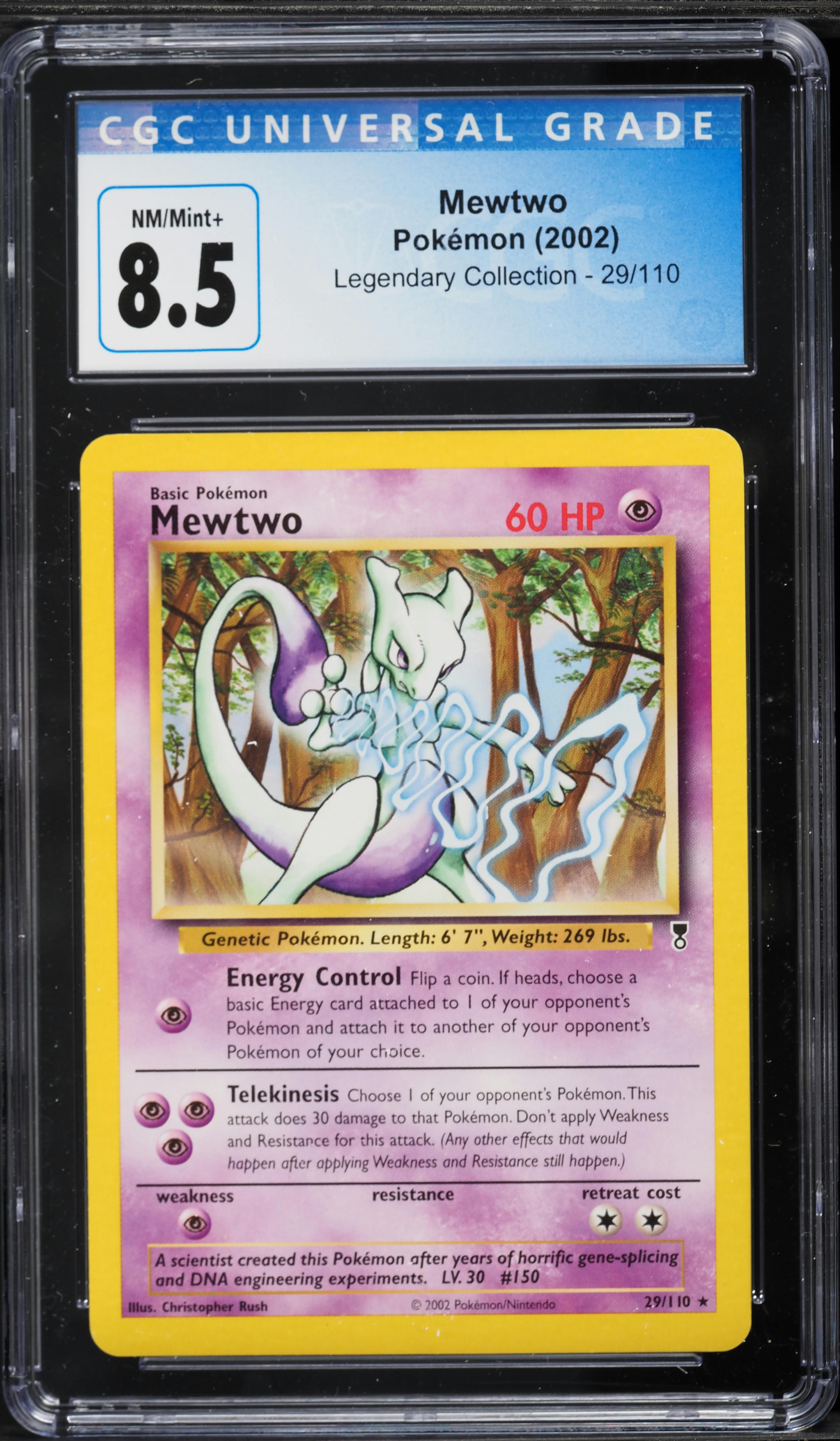 2002 Pokemon Legendary Collection Mewtwo #29 CGC 8.5 NM-MT+