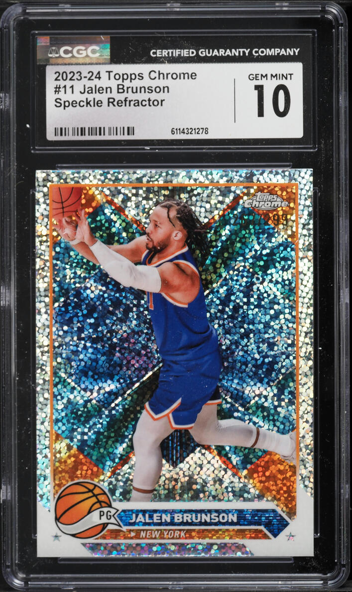 2023 Topps Chrome Speckle Refractor Jalen Brunson #11 CGC 10 GEM MINT