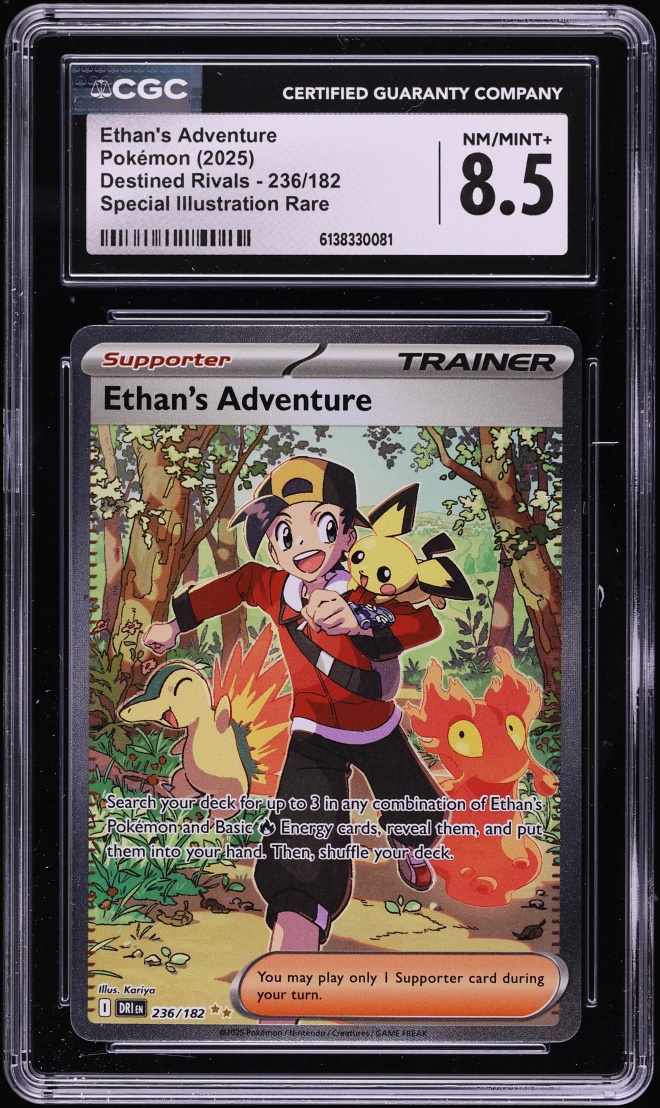 2025 Pokemon Scarlet & Violet Destined Rivals SIR Ethan's Adventure #236 CGC 8.5 NM-MT+