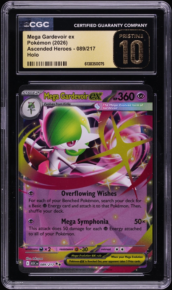 2026 Pokemon Mega Ascended Heroes Holo Mega Gardevoir EX #089 CGC 10 PRISTINE