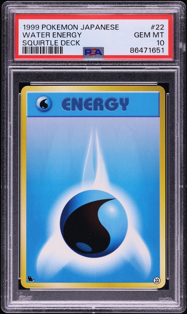 1999 Pokemon Japanese Squirtle Deck Water Energy #22 PSA 10 GEM MINT