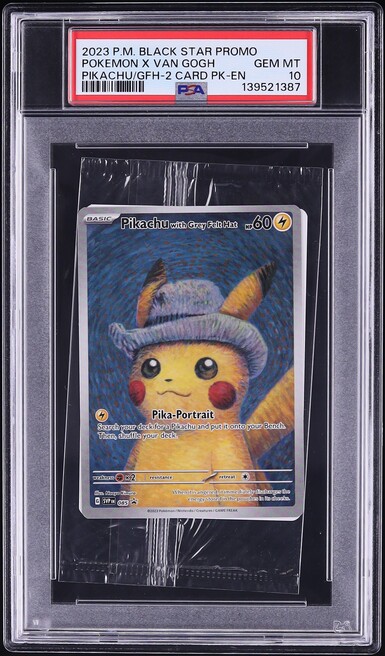 2023 Pokemon Scarlet & Violet Promo Van Gogh Full Art Pikachu With Grey Felt Hat #85 PSA 10 GEM
