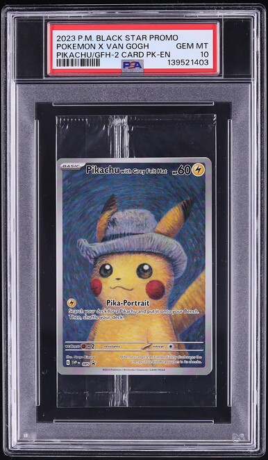 2023 Pokemon SV Promo Sealed Van Gogh Full Art Pikachu With Grey Felt Hat #85 PSA 10 GEM MINT