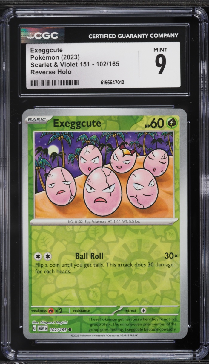 2023 Pokemon Scarlet & Violet 151 Reverse Holo Exeggcute #102 CGC 9 MINT