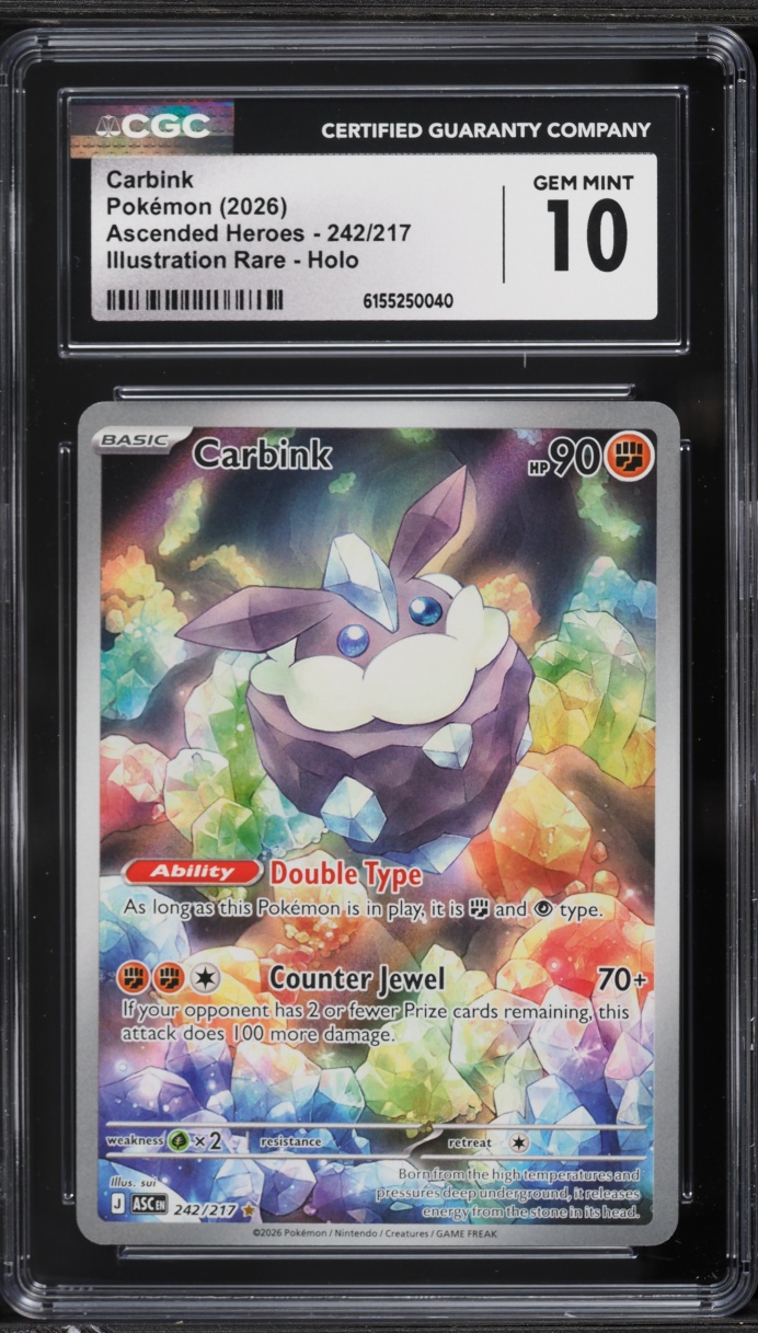 2026 Pokemon Mega Evolution Ascended Heroes IR Carbink #242 CGC 10 GEM MINT