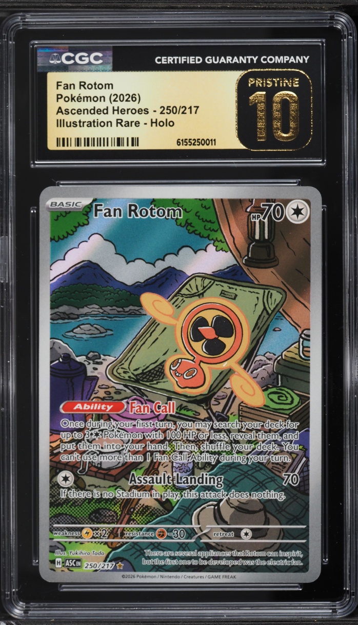 2026 Pokemon Mega Evolution Ascended Heroes IR Fan Rotom #250 CGC 10 PRISTINE