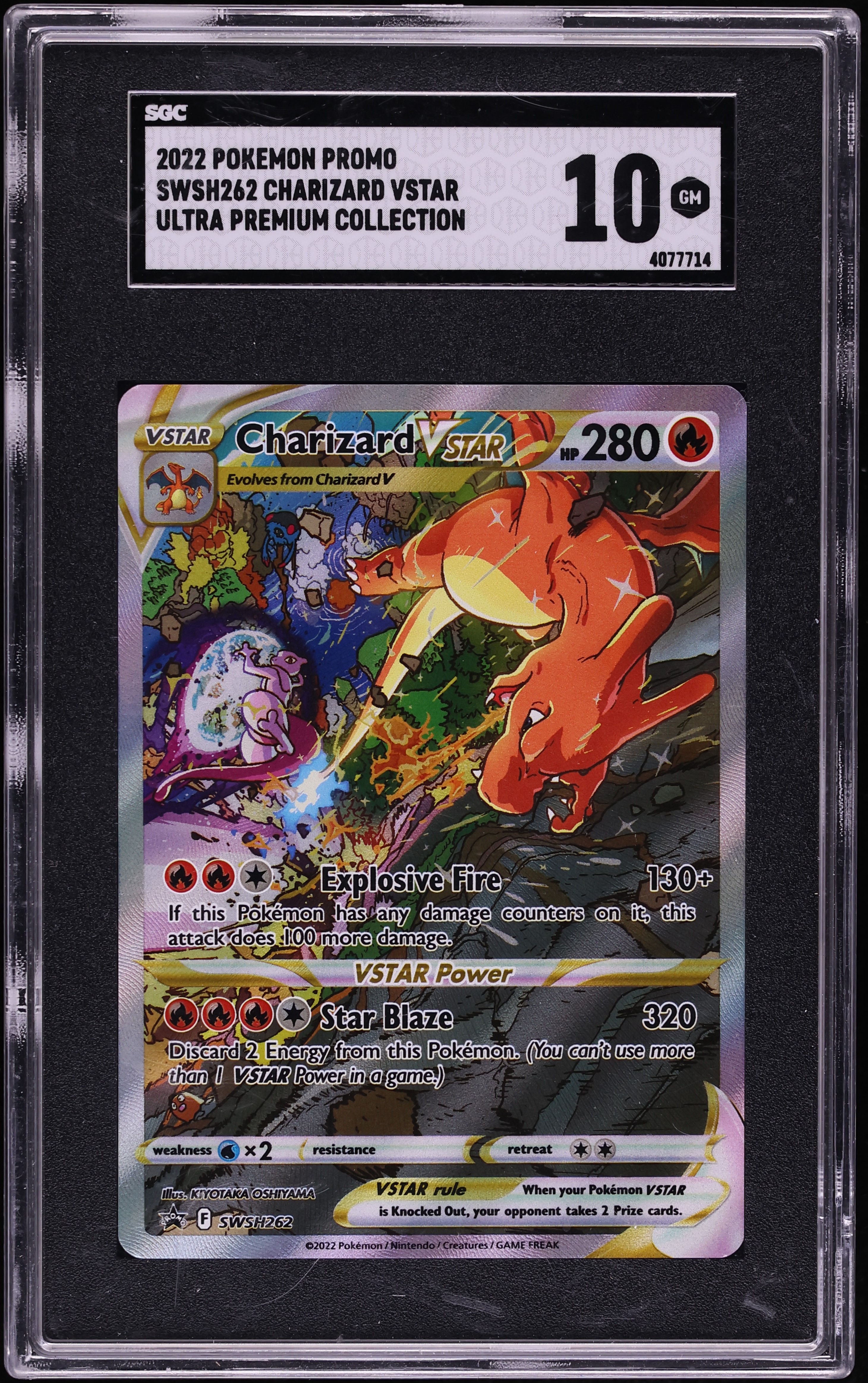 2022 Pokemon Sword & Shield Promo Ultra Premium Full Art Charizard VSTAR #SWSH262 SGC 10 GEM