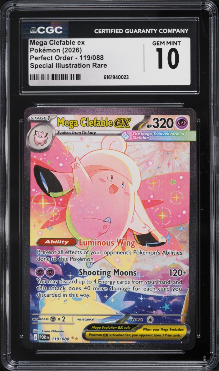 2026 Pokemon Mega Evolution Perfect Order SIR Mega Clefable Ex #119 CGC 10 GEM MINT