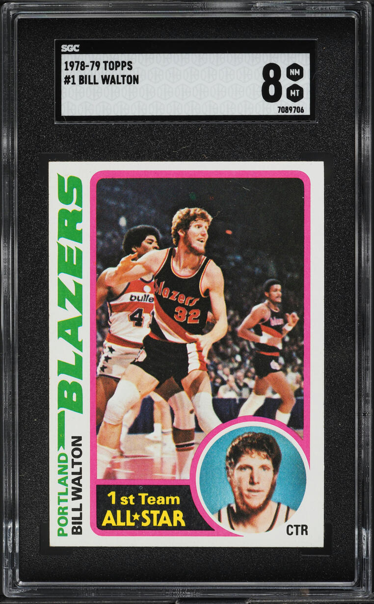 1978 Topps Basketball Bill Walton #1 SGC 8 NM-MT