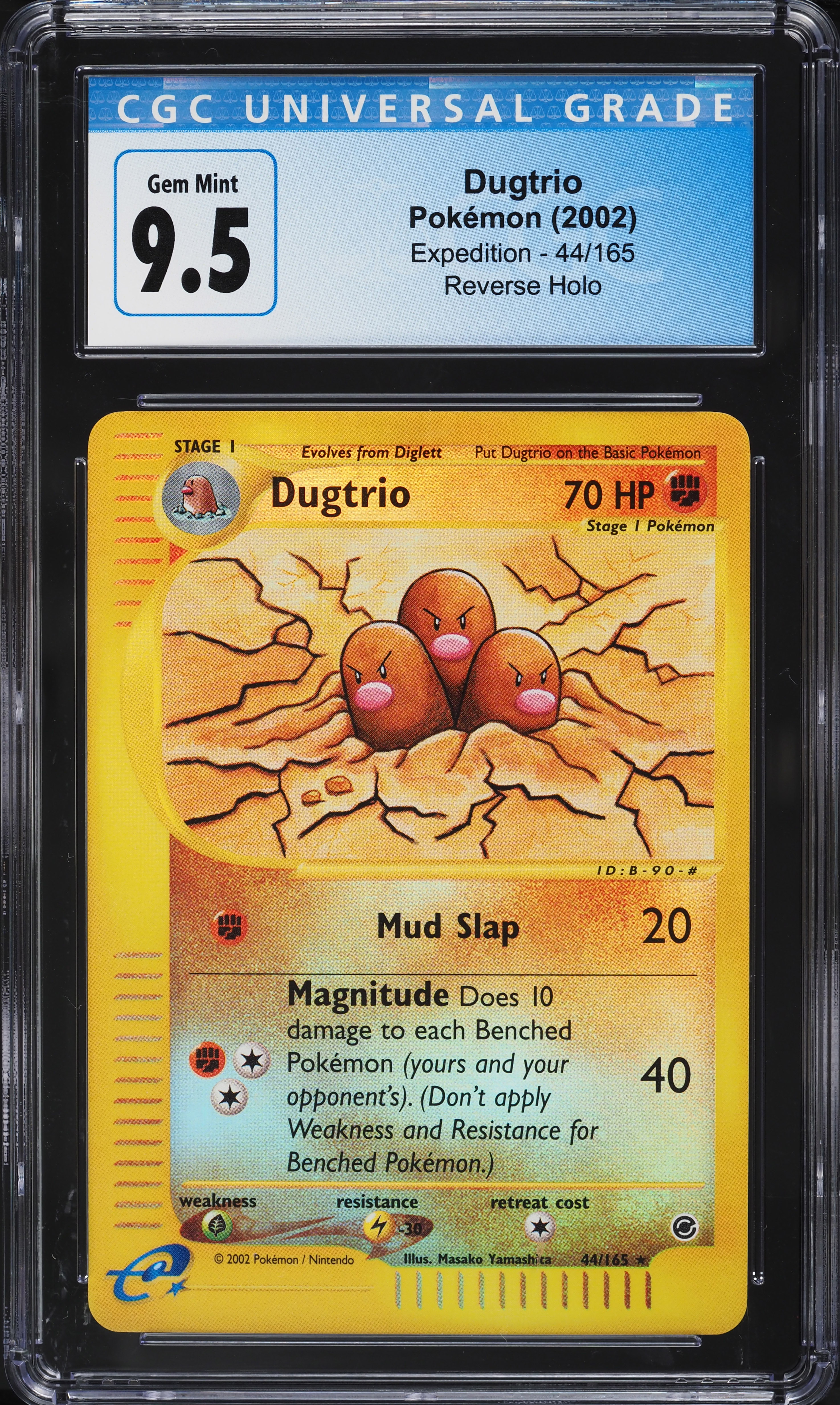 2002 Pokemon Expedition Reverse Holo Dugtrio #44 CGC 9.5 GEM MINT
