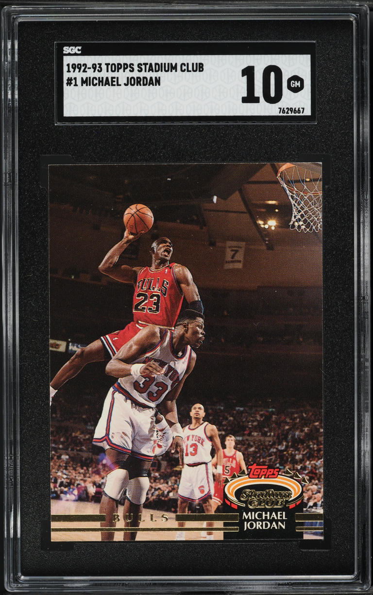 1992 Stadium Club Basketball Michael Jordan #1 SGC 10 GEM MINT