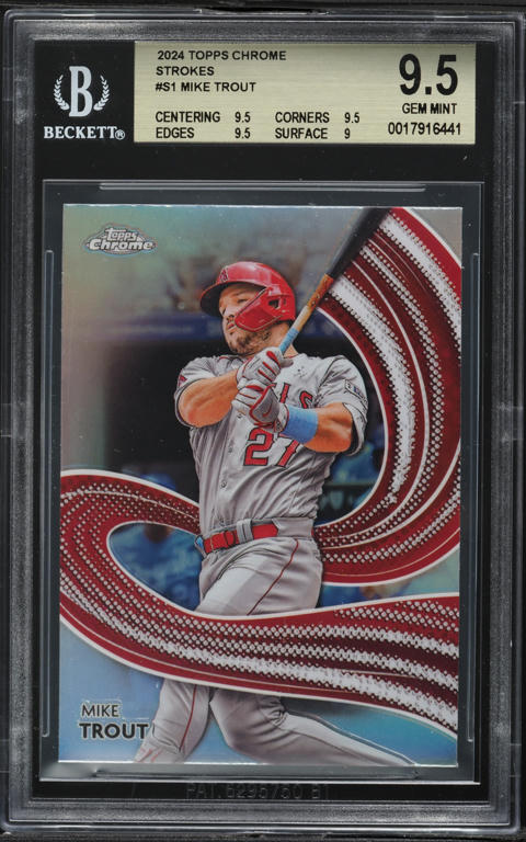 2024 Topps Chrome Strokes Mike Trout #S-1 BGS 9.5 GEM MINT