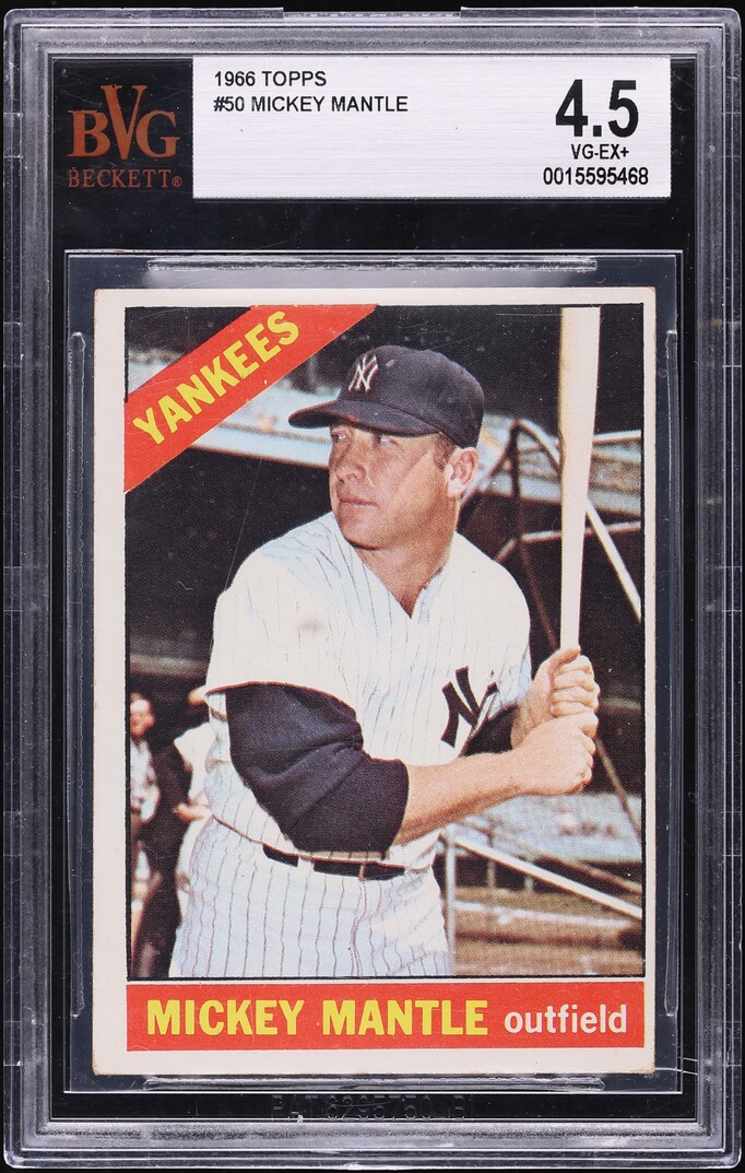 1966 Topps Mickey Mantle #50 BVG 4.5 VGEX+