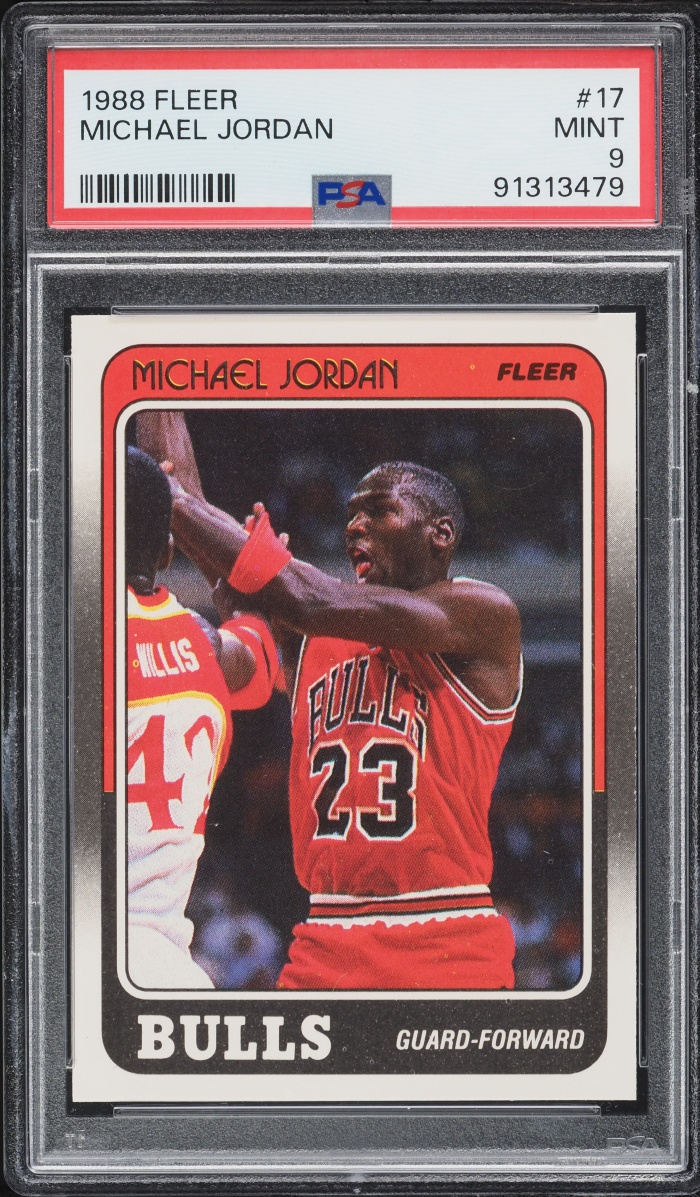 1988 Fleer Basketball Michael Jordan #17 PSA 9 MINT