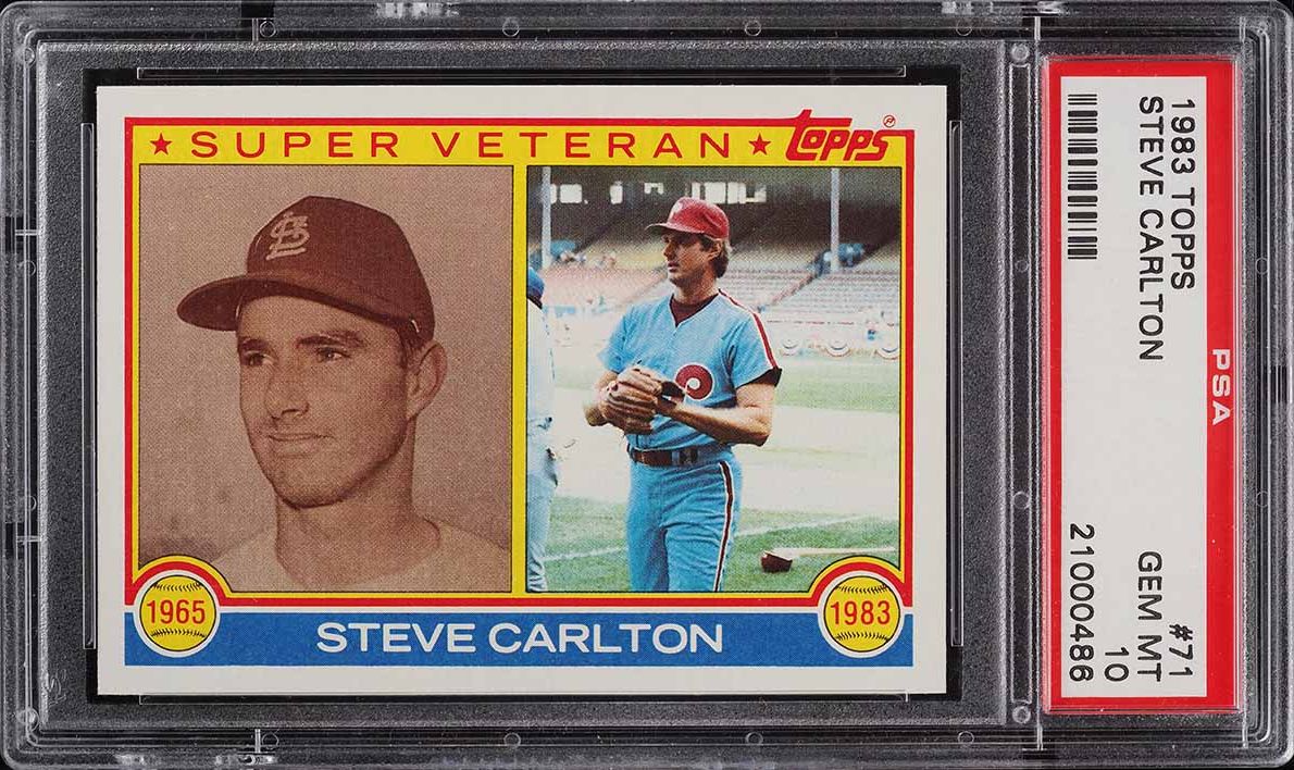 1983 Topps Steve Carlton SUPER VETERAN #71 PSA 10 GEM MINT