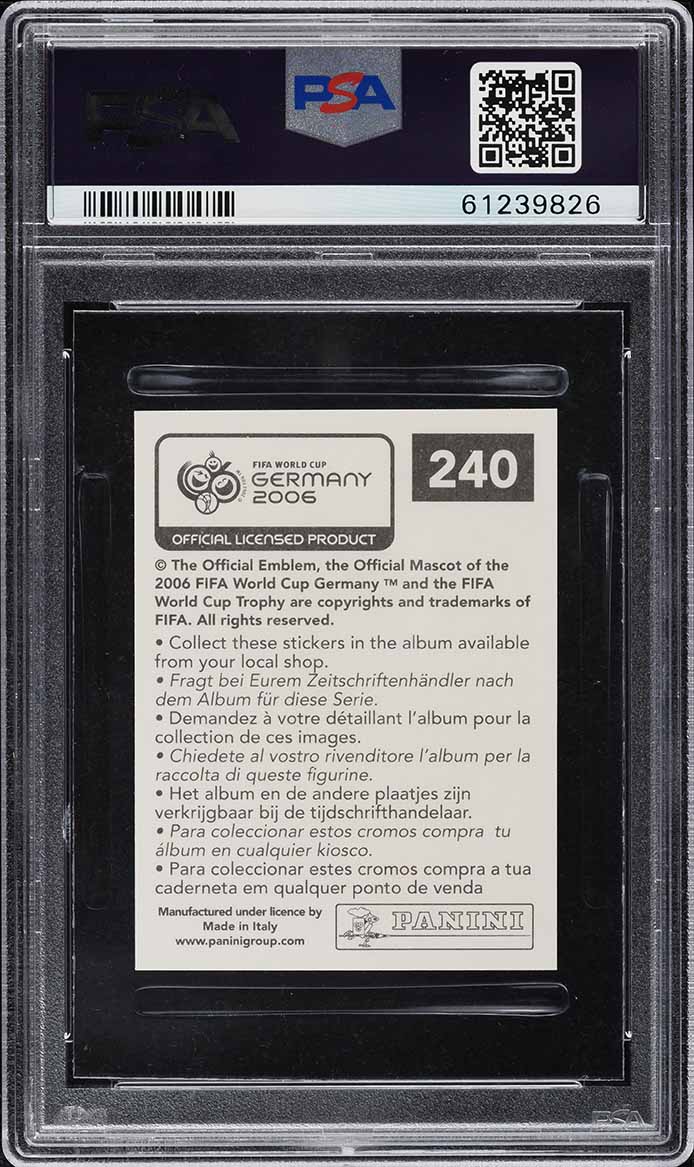2006 Panini World Cup Germany Sticker Arjen Robben #240 PSA 6 EXMT