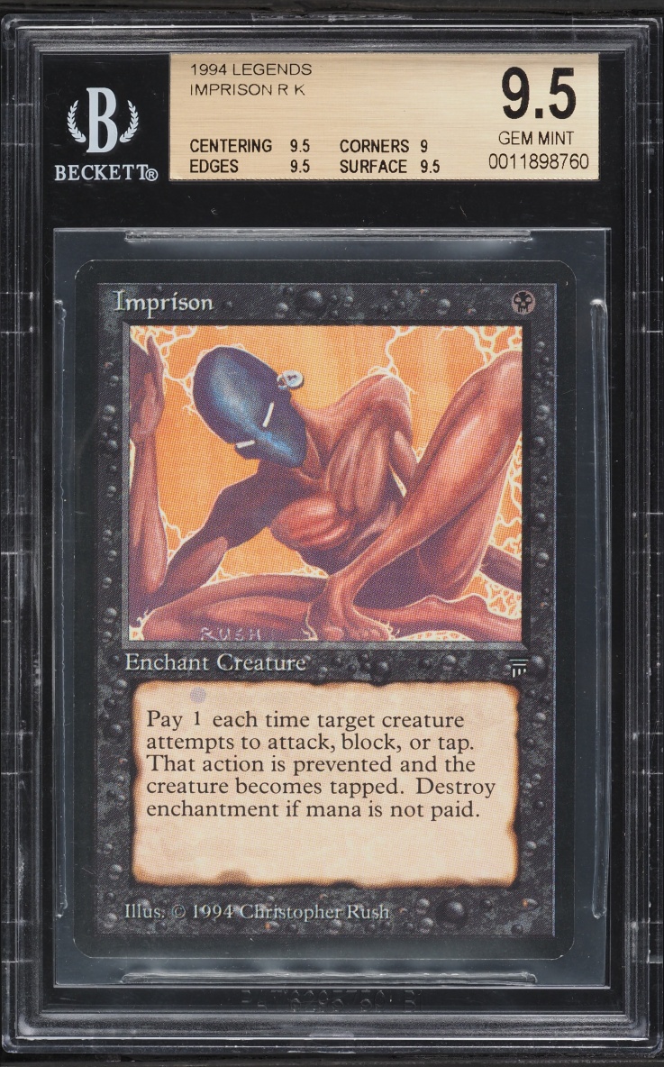 1994 Magic The Gathering MTG Legends Imprison BGS 9.5 GEM MINT