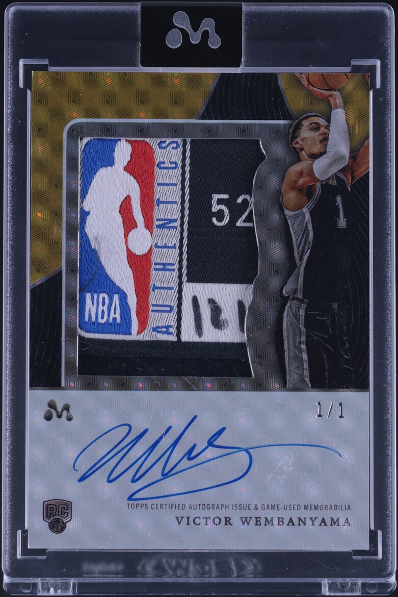 2023 Topps Mercury Gold Foilfractor Victor Wembanyama ROOKIE TAG PATCH AUTO 1/1