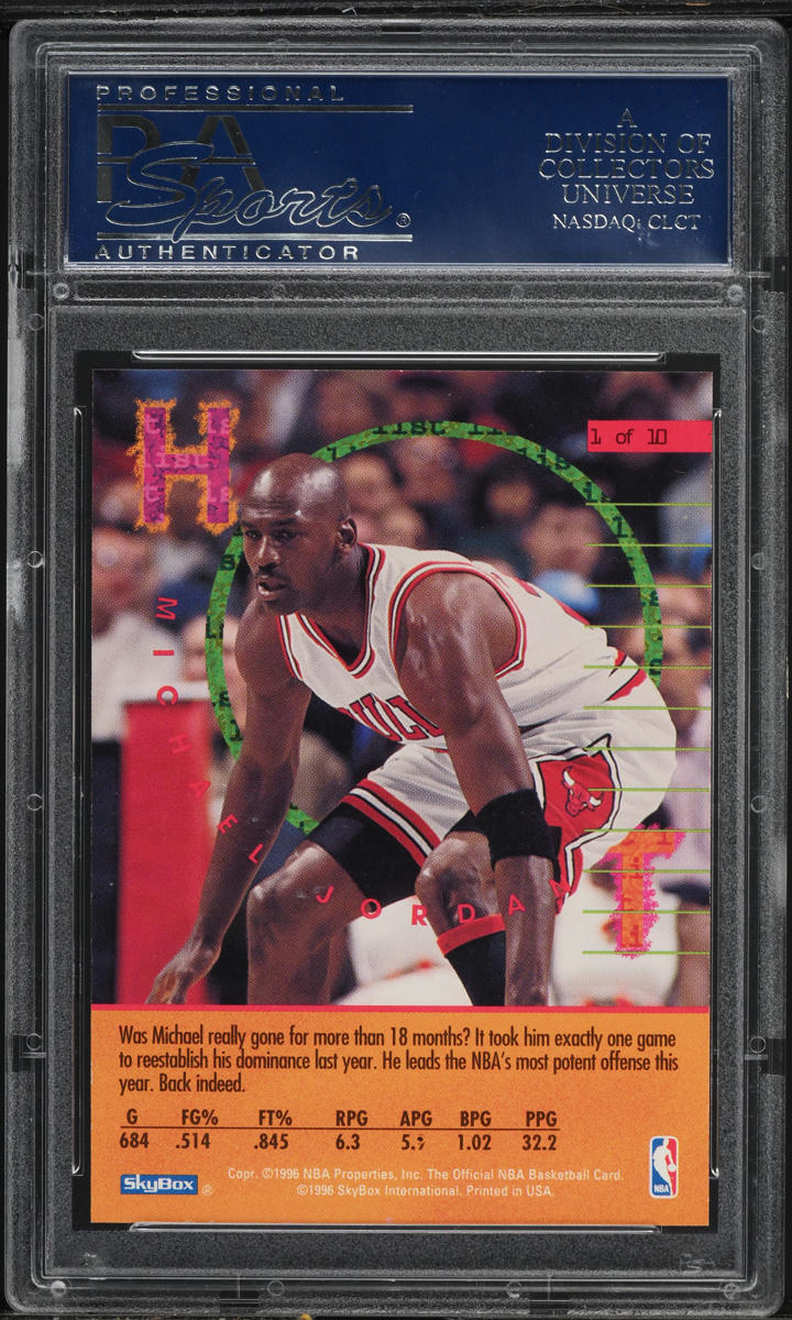 1995 Hoops Hot List Michael Jordan #1 PSA 10 GEM MINT