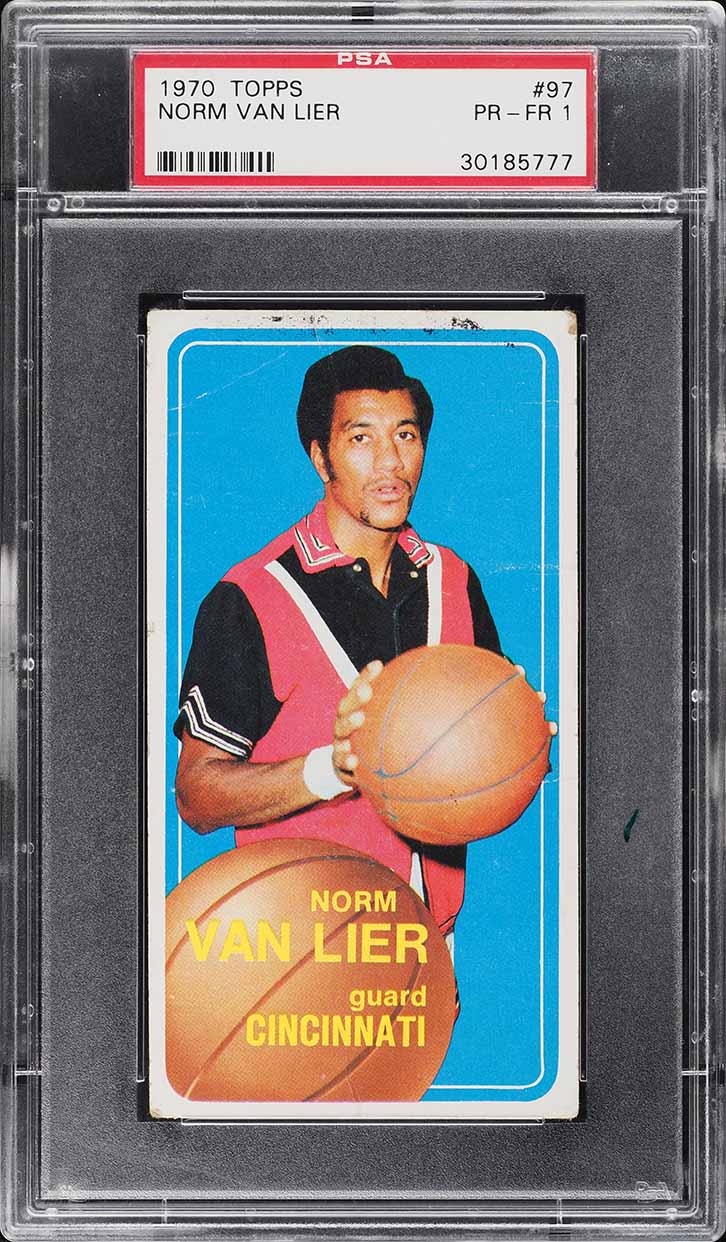 1970 Topps Basketball Norm Van Lier SP ROOKIE #97 PSA 1 PR