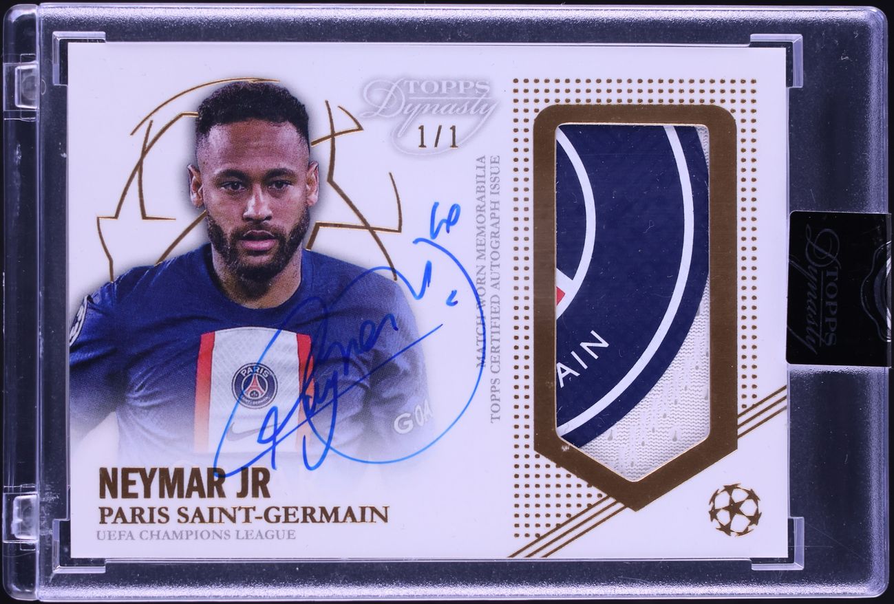 2022 Topps Dynasty UEFA Champions League Gold Neymar Jr PATCH AUTO 1/1 #AP-N4