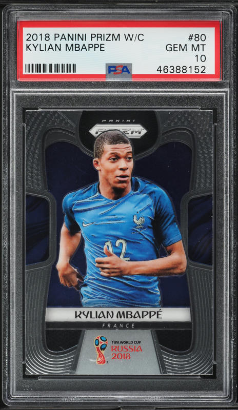2018 Panini Prizm World Cup Kylian Mbappe ROOKIE #80 PSA 9