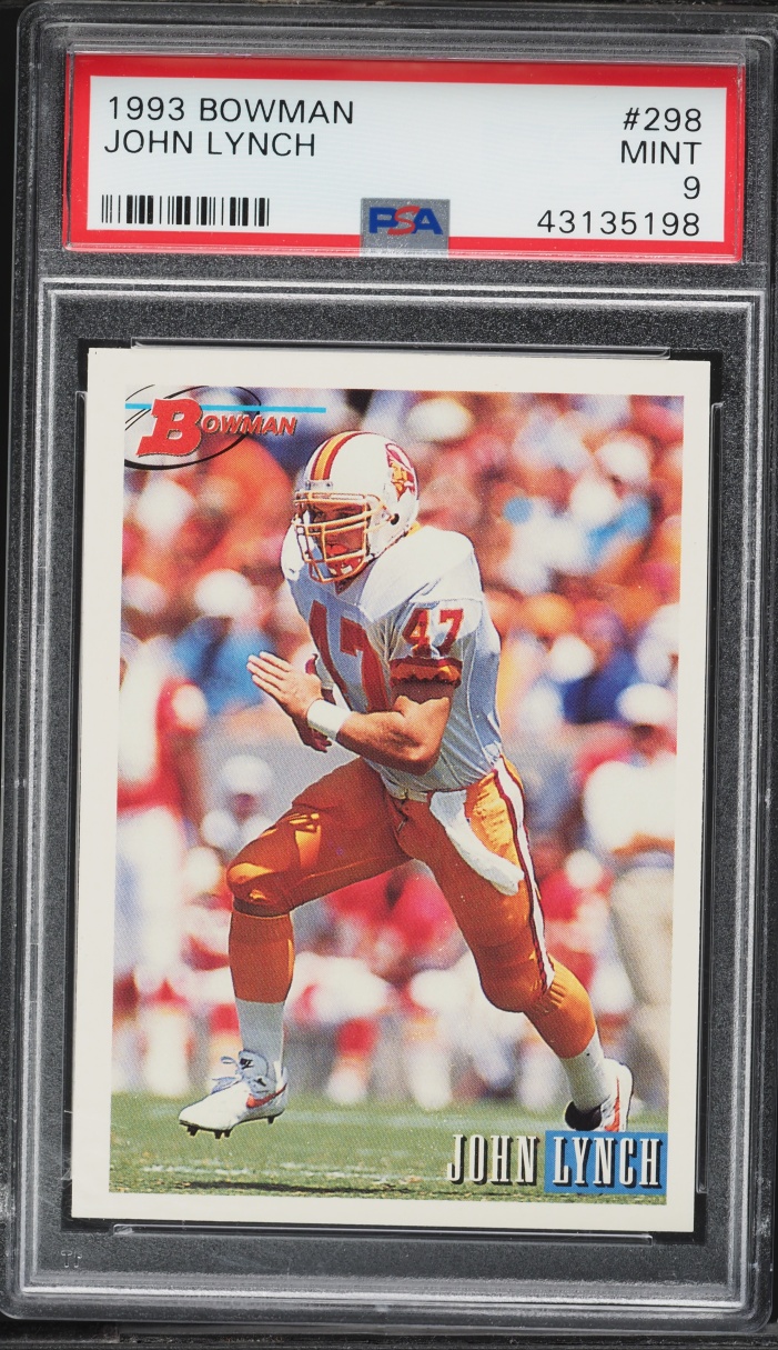 1993 Bowman Football John Lynch ROOKIE #298 PSA 9 MINT