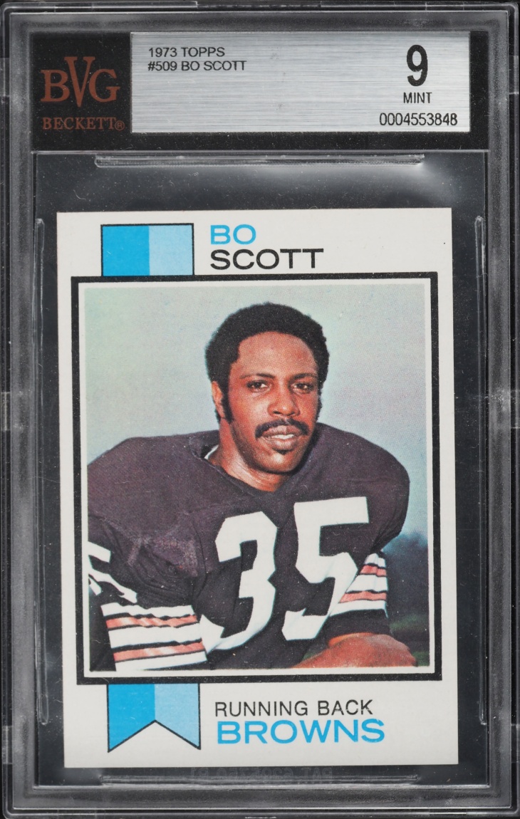 1973 Topps Football Bo Scott #509 BVG 9 MINT