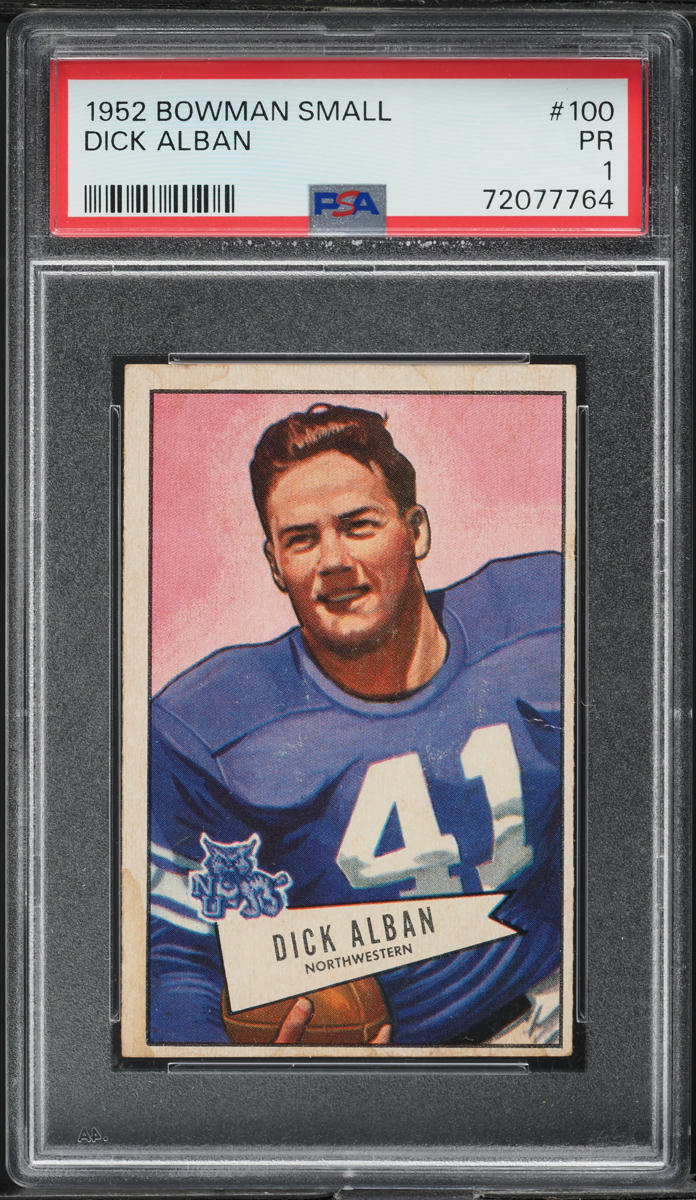 1952 Bowman Small Dick Alban #100 PSA 1 PR