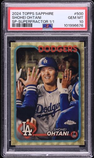 大谷翔平 2024 Topps Image Variation SP #1 2024 Topps Chrome Sapphire Superfractor SP Variation Shohei Ohtani