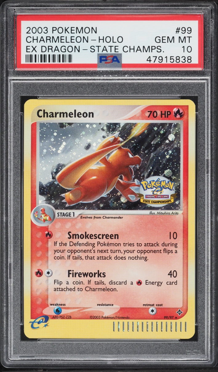 2003 Pokemon EX Dragon State Championships Holo Charmeleon #99 PSA 10 GEM MINT