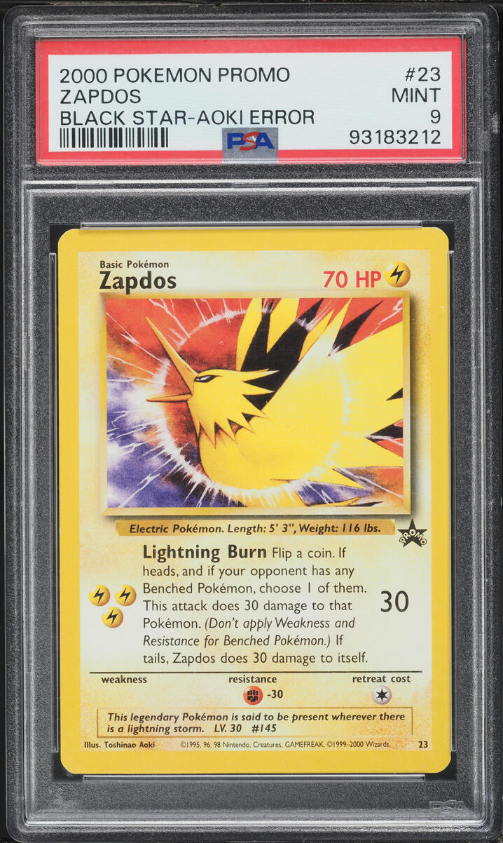 2000 Pokemon Promo Aoki Zapdos #23 PSA 9 MINT